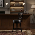 Butler Counter Stool - FOX7003 - Cappuccino/Black - Safavieh Couture