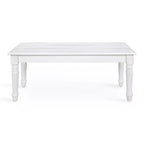Panca in legno rustico - 42x14x19 Inches, bianca