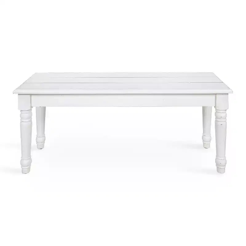 Panca rustica in legno – 42x14x19 pollici, bianca
