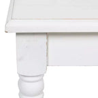 Panca in legno rustico - 42x14x19 Inches, bianca
