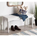 Panca rustica in legno – 42x14x19 pollici, bianca