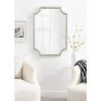Specchio da Parete a Raggi Scalettati, 24x36, Argento
