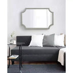 Specchio da Parete a Raggi Scalettati, 24x36, Argento