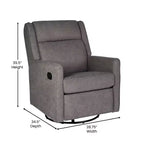Fauteuil inclinable manuel à bascule, pivotant et berçant