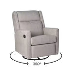 Fauteuil inclinable manuel à bascule, pivotant et berçant