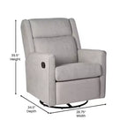Fauteuil inclinable manuel à bascule, pivotant et berçant