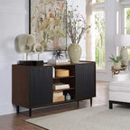 Credenza moderna a 7 ripiani scanalati