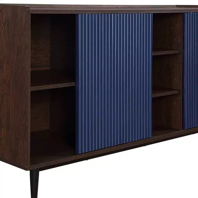 Duane 59.05 Madia Moderna a 7 Ripiani con Lati a Coste - Manhattan Comfort