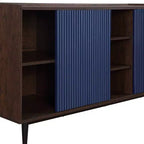 Credenza moderna a 7 ripiani scanalati