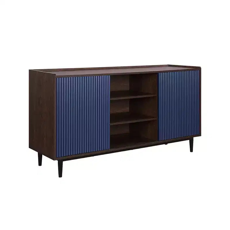 Duane 59.05 Madia Moderna a 7 Ripiani con Lati a Coste - Manhattan Comfort