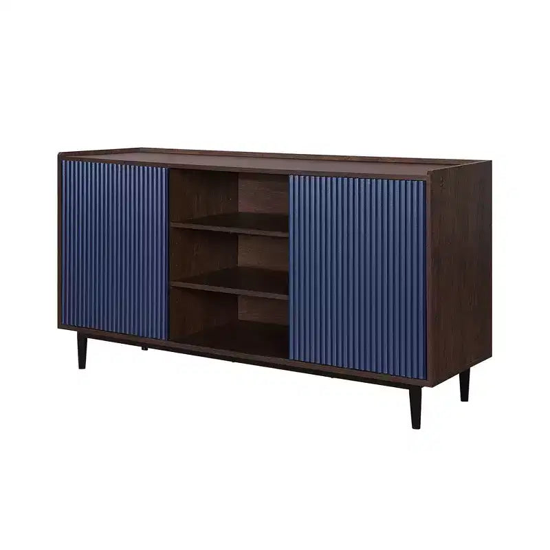 Duane 59.05 Madia Moderna a 7 Ripiani con Lati a Coste - Manhattan Comfort