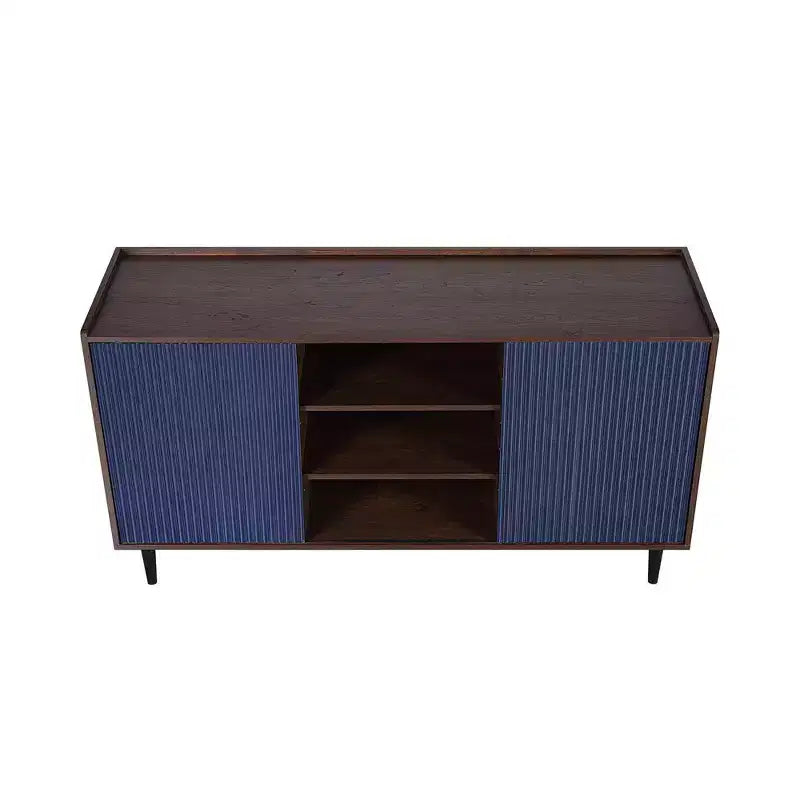 Duane 59.05 Madia Moderna a 7 Ripiani con Lati a Coste - Manhattan Comfort