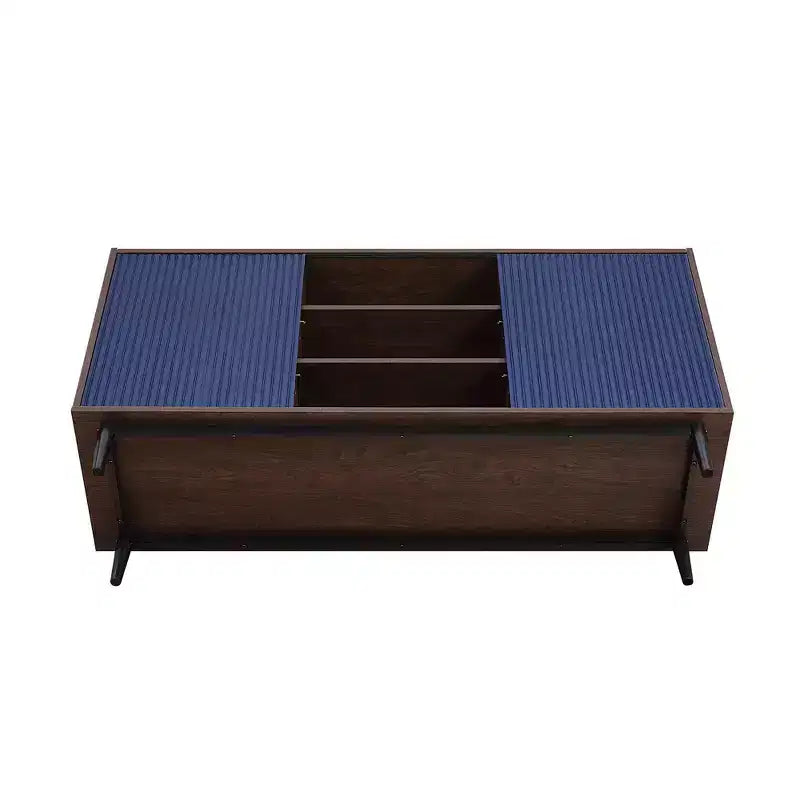 Duane 59.05 Madia Moderna a 7 Ripiani con Lati a Coste - Manhattan Comfort