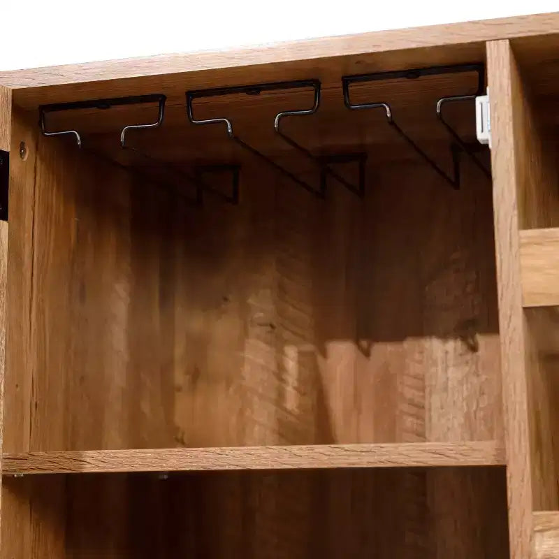 Mobile Bar Classico con anta stile Shaker e porta bottiglie