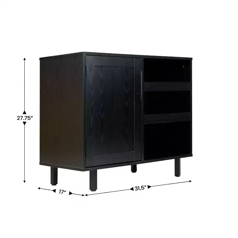 Mobile Bar Classico con anta stile Shaker e porta bottiglie