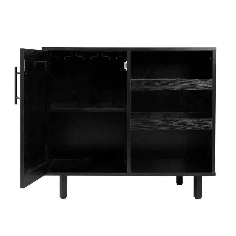 Mobile Bar Classico con anta stile Shaker e porta bottiglie