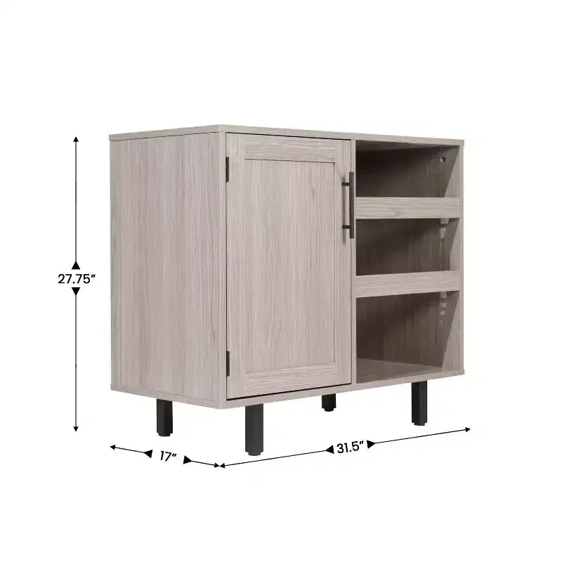Mobile Bar Classico con anta stile Shaker e porta bottiglie