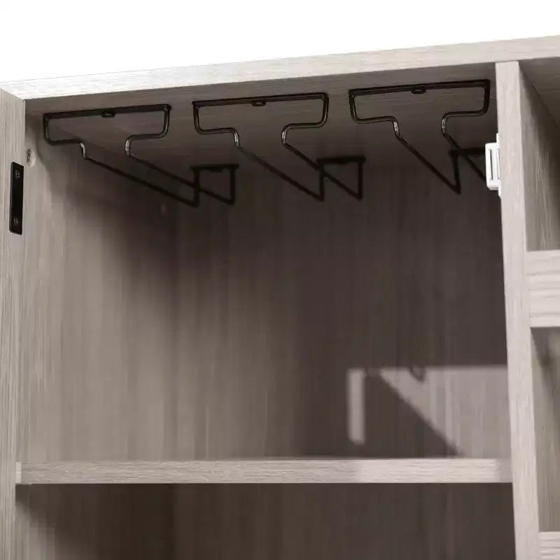 Mobile Bar Classico con anta stile Shaker e porta bottiglie