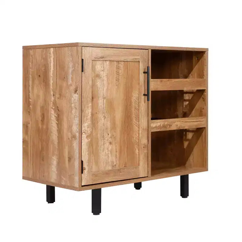 Mobile Bar Classico con anta stile Shaker e porta bottiglie