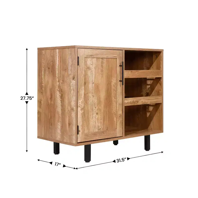 Mobile Bar Classico con anta stile Shaker e porta bottiglie