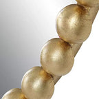 Specchio da parete ovale con perline – Cornice in ferro foglia oro, 20 x 30 pollici