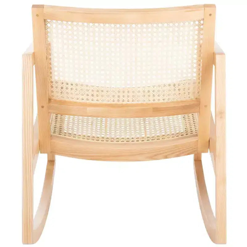 Poltrona a dondolo in rattan