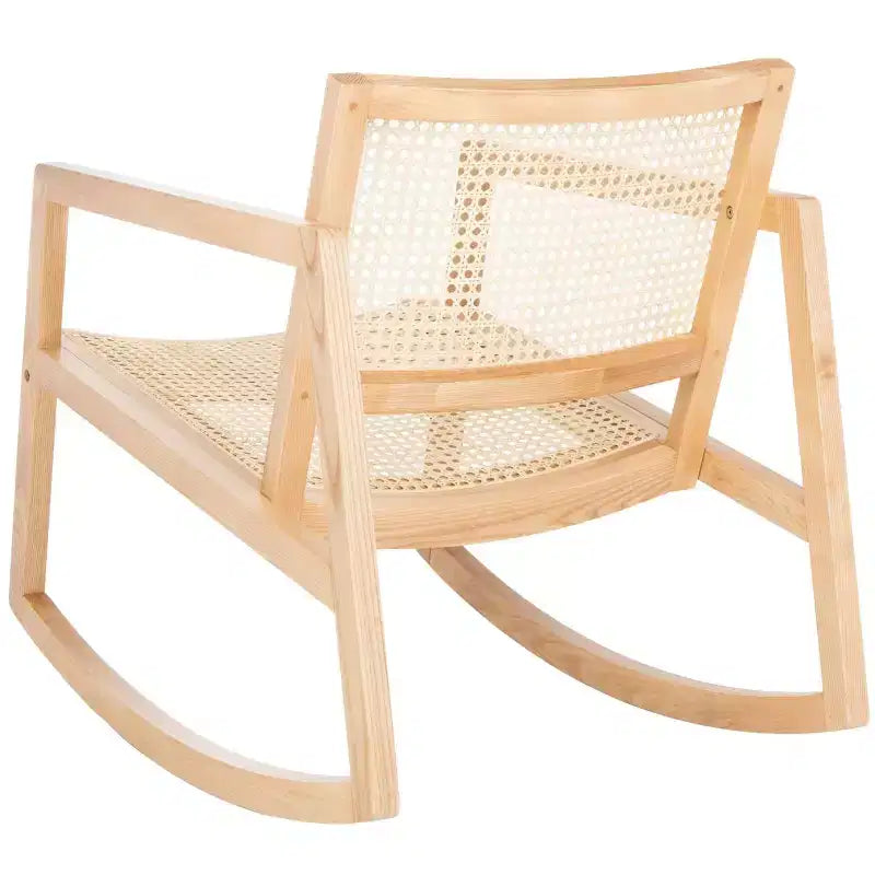 Poltrona a dondolo in rattan
