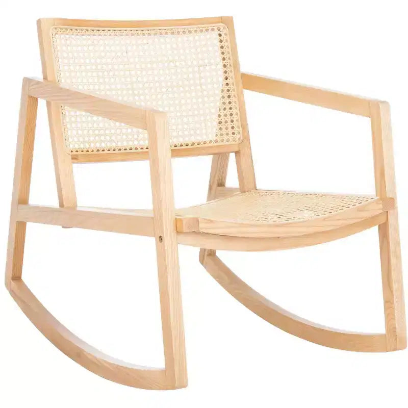 Poltrona a dondolo in rattan