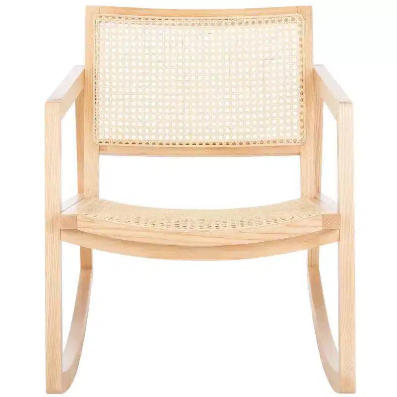 Poltrona a dondolo in rattan