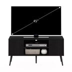 Mobile TV Mid-Century con 2 Armadietti e Ripiani Aperti, Espresso