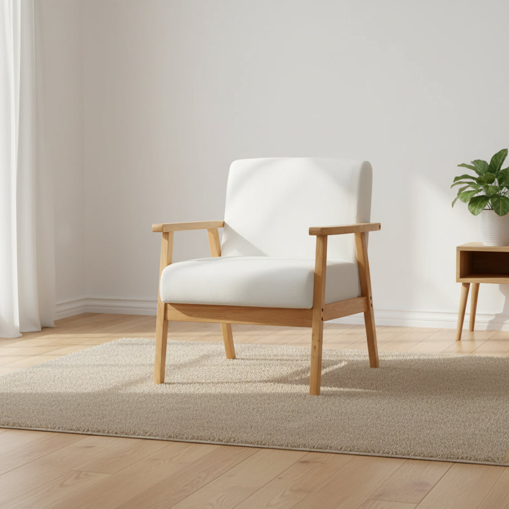 HOMLUX Bahamas Linen Fabric Chair