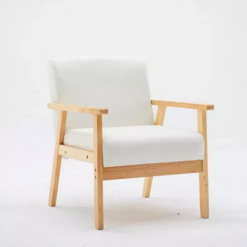 Poltrona d'accento in lino stile Mid-Century Modern