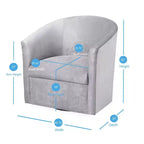 Poltrona decorativa girevole con seduta imbottita