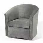 Poltrona decorativa girevole con seduta imbottita