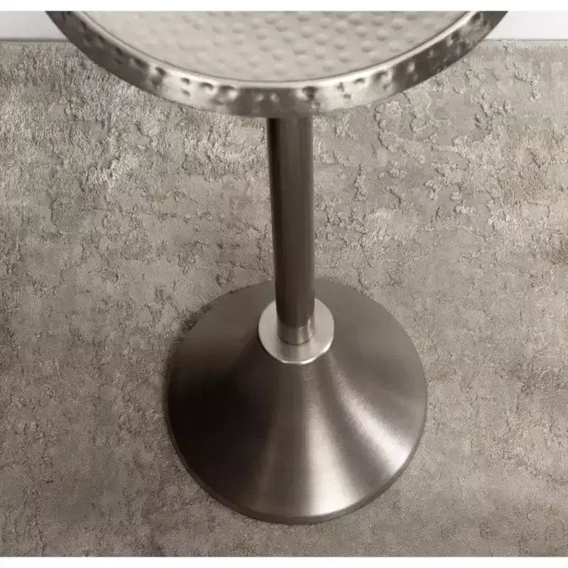 Tavolino porta-bicchieri in metallo fatto a mano