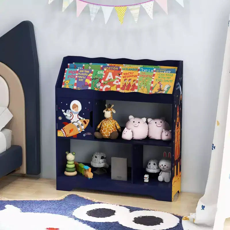 Scaffale per bambini 3 in 1 con libreria e armadietto