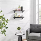 Zwevende wandplanken met opstaande rand