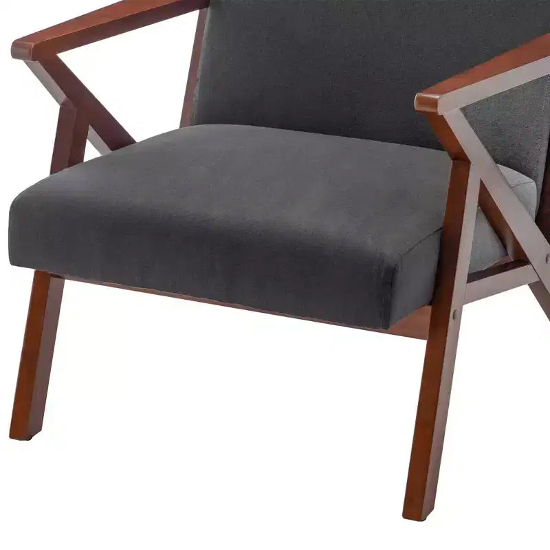 Poltrona Mid-Century Modern con Ottomana