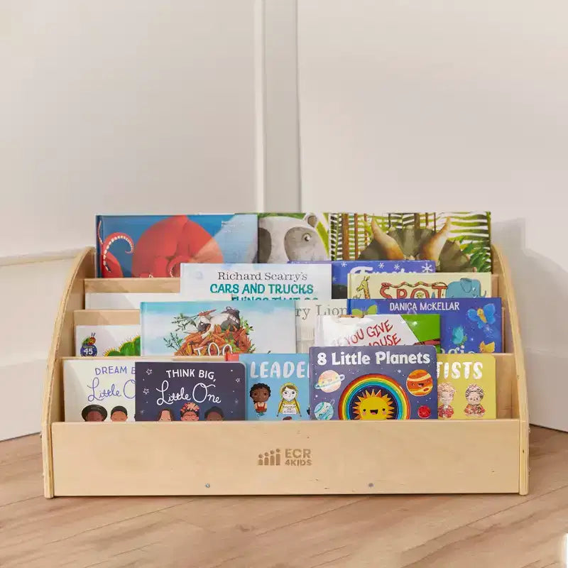 Libreria per Bambini in Legno con Frontale a Vista