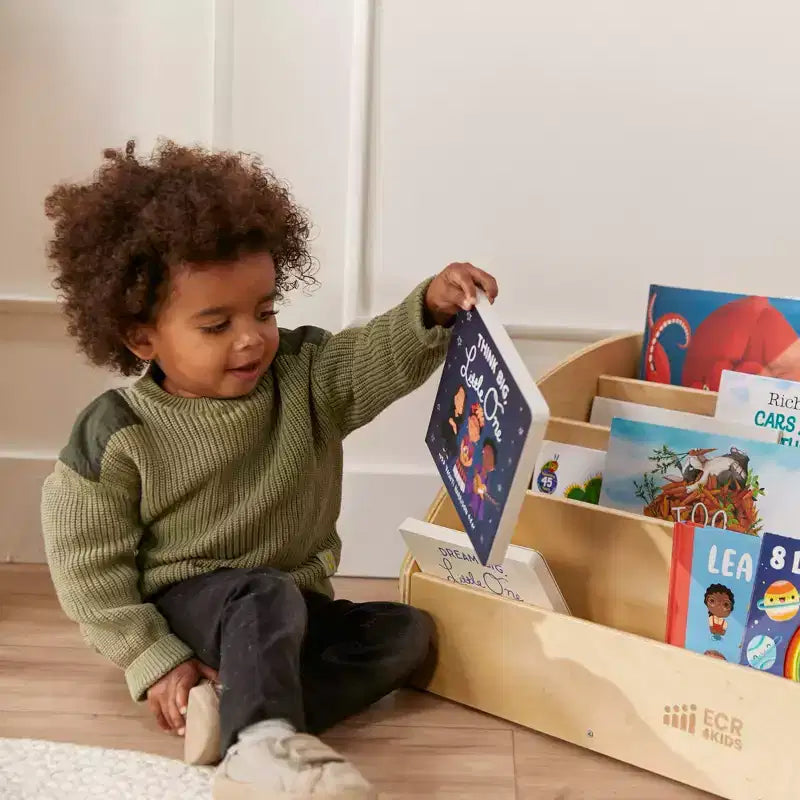 Libreria per Bambini in Legno con Frontale a Vista