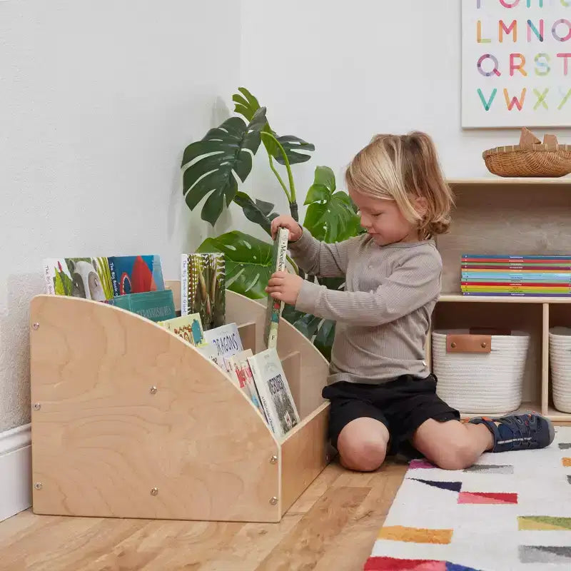 Libreria per Bambini in Legno con Frontale a Vista