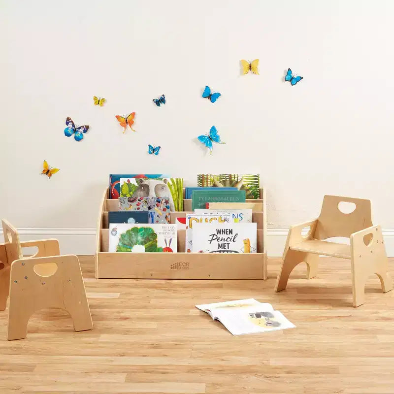 Libreria per Bambini in Legno con Frontale a Vista