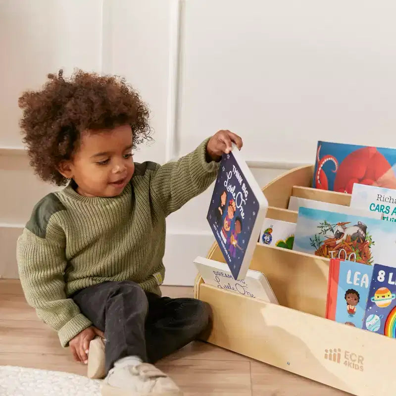 Libreria per Bambini in Legno con Frontale a Vista