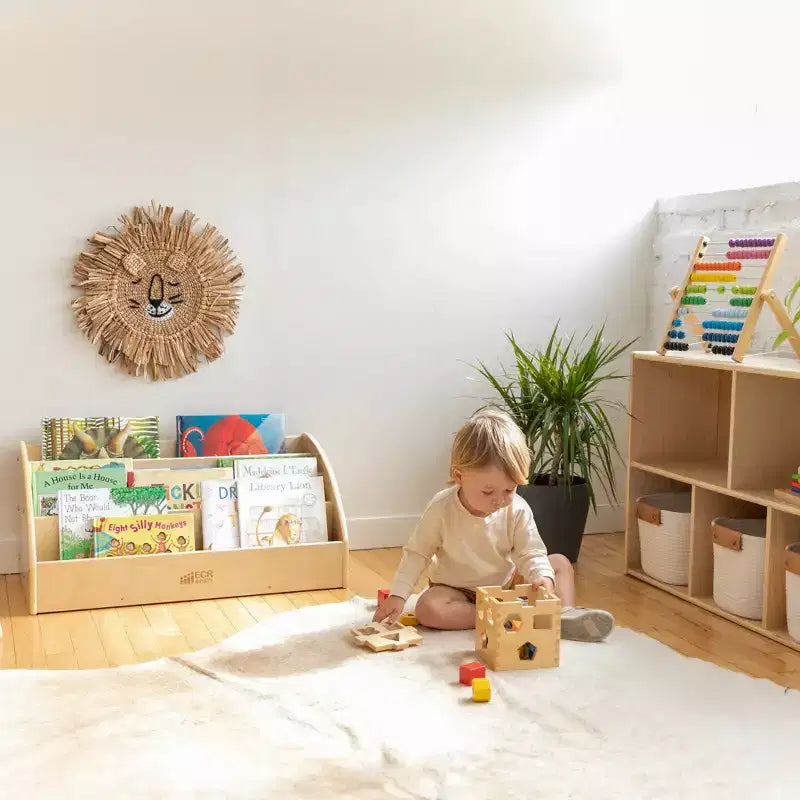 Libreria per Bambini in Legno con Frontale a Vista