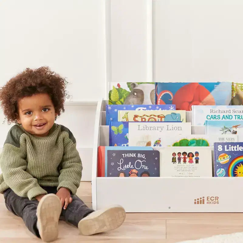 Libreria per Bambini in Legno con Frontale a Vista