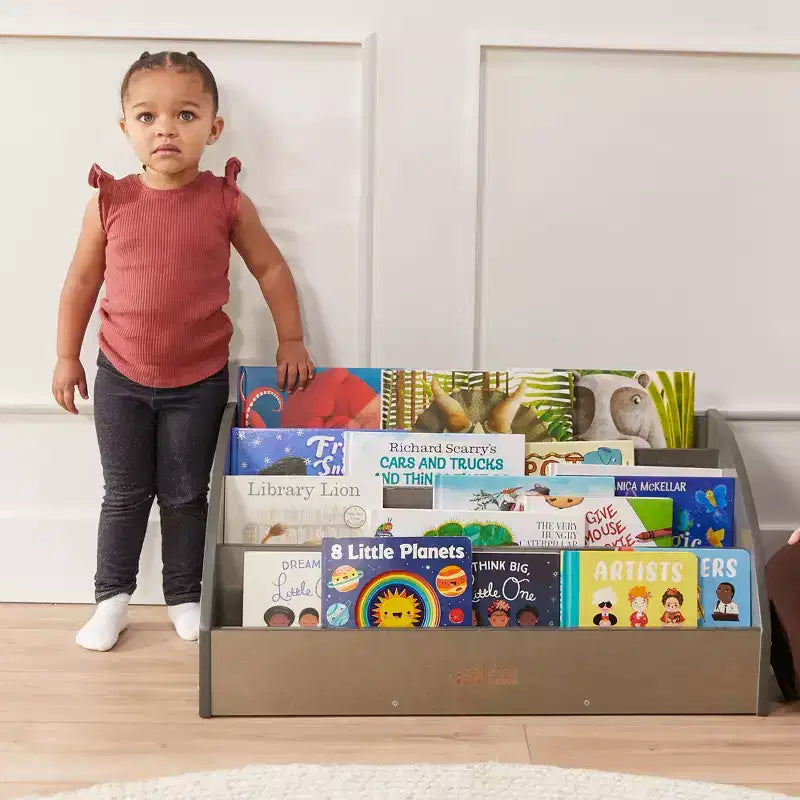 Libreria per Bambini in Legno con Frontale a Vista