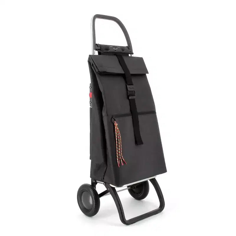 Carrello spesa pieghevole a 2 ruote con borsa in tweed