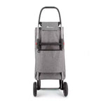 Carrello spesa pieghevole a 2 ruote con borsa in tweed