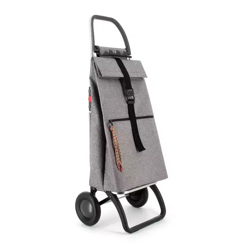 Carrello spesa pieghevole a 2 ruote con borsa in tweed